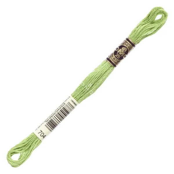Ață pentru broderie DMC Mouliné (împărțit, 6 fire), 8 m - 248-704, Chartreuse - BRIGHT