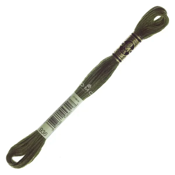 Ață pentru broderie DMC Mouliné (împărțit, 6 fire), 8 m - 263-936, Avocado Green - VY DK