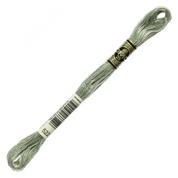 Ață pentru broderie DMC Mouliné (împărțit, 6 fire), 8 m - 282-522, Fern Green