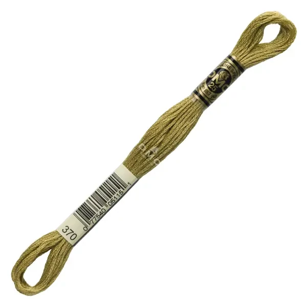 Ață pentru broderie DMC Mouliné (împărțit, 6 fire), 8 m - 293-370, Mustard - MED