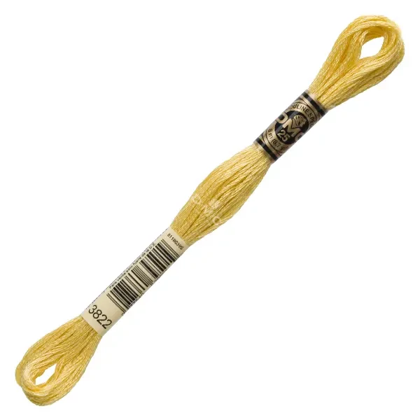 Ață pentru broderie DMC Mouliné (împărțit, 6 fire), 8 m - 320-3822, Straw - LT