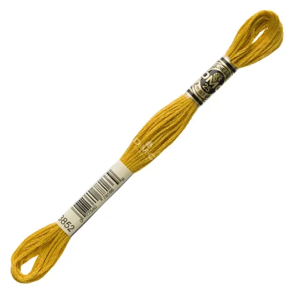 Ață pentru broderie DMC Mouliné (împărțit, 6 fire), 8 m - 323-3852, Straw - VY DK