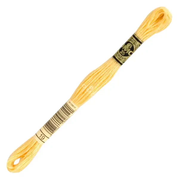 Ață pentru broderie DMC Mouliné (împărțit, 6 fire), 8 m - 330-19, Medium Light Autumn Gold