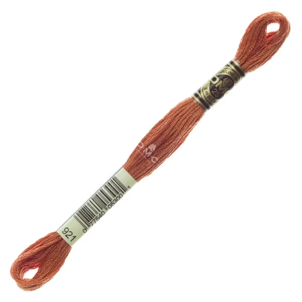 Ață pentru broderie DMC Mouliné (împărțit, 6 fire), 8 m - 370-921, Copper