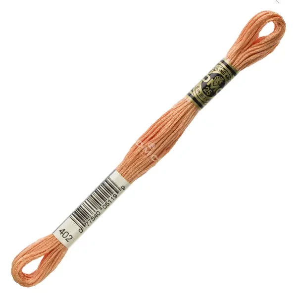 Ață pentru broderie DMC Mouliné (împărțit, 6 fire), 8 m - 376-402, Mahogany - VY LT