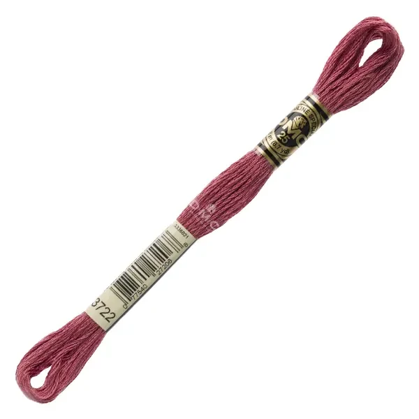 Ață pentru broderie DMC Mouliné (împărțit, 6 fire), 8 m - 385-3722, Shell Pink - MED