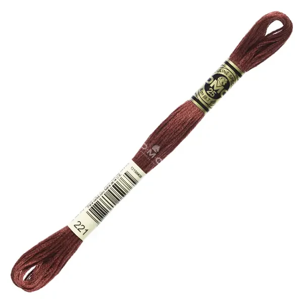 Ață pentru broderie DMC Mouliné (împărțit, 6 fire), 8 m - 387-221, Shell Pink - VY DK