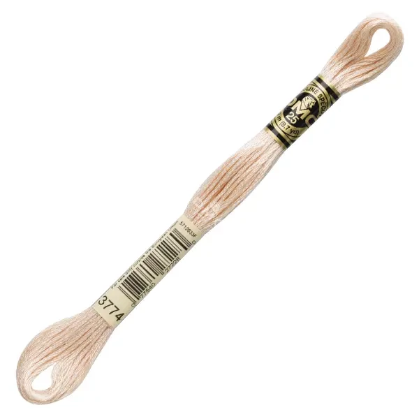 Ață pentru broderie DMC Mouliné (împărțit, 6 fire), 8 m - 404-3774, Desert Sand - VY LT