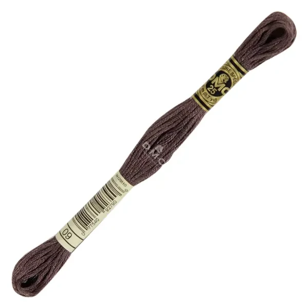 Ață pentru broderie DMC Mouliné (împărțit, 6 fire), 8 m - 416-9, Very Dark Cocoa