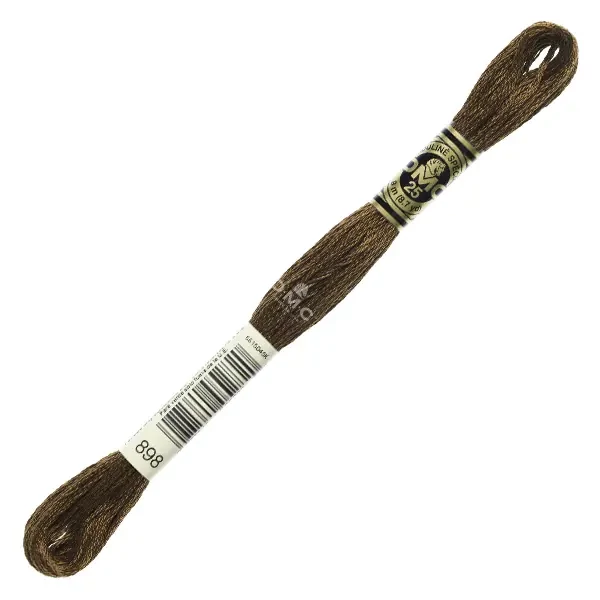 Ață pentru broderie DMC Mouliné (împărțit, 6 fire), 8 m - 426-898, Coffee Brown - VY DK