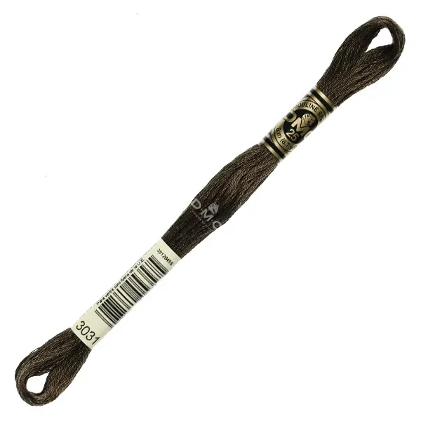Ață pentru broderie DMC Mouliné (împărțit, 6 fire), 8 m - 433-3031, Mocha Brown - VY DK