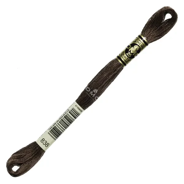 Ață pentru broderie DMC Mouliné (împărțit, 6 fire), 8 m - 457-838, Beige Brown - VY DK