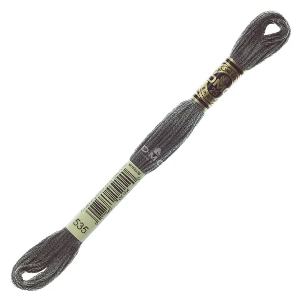 Ață pentru broderie DMC Mouliné (împărțit, 6 fire), 8 m - 476-535, Ash Gray - VY LT
