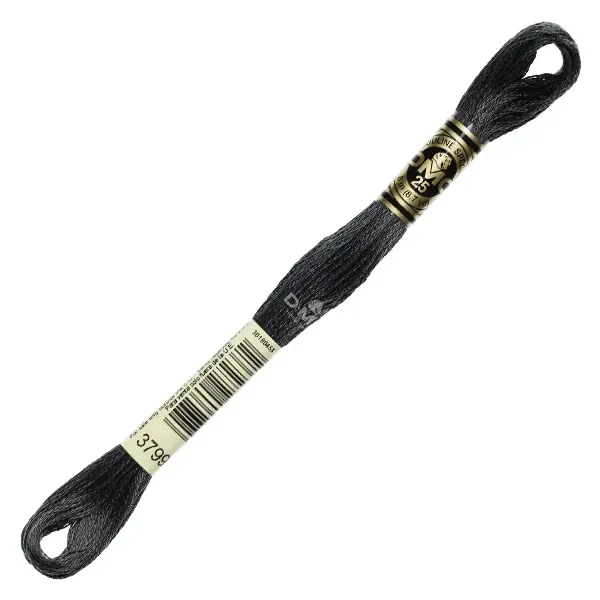 Ață pentru broderie DMC Mouliné (împărțit, 6 fire), 8 m - 481-3799, Pewter Gray - VY DK
