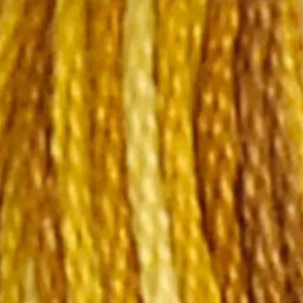 Ață pentru broderie DMC Mouliné (împărțit, 6 fire), 8 m - 497-111, Variegated - Mustard