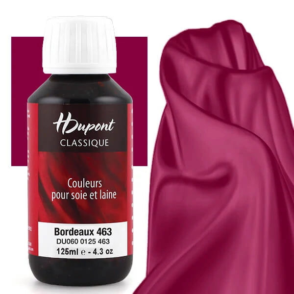 H H Dupont Classique vopsea de mătase, fixare cu abur  125 ml - 463 burgundy, bordeaux