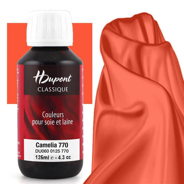 H Dupont Classique vopsea de mătase, fixare cu abur 125 ml - 770 camelie, camelia