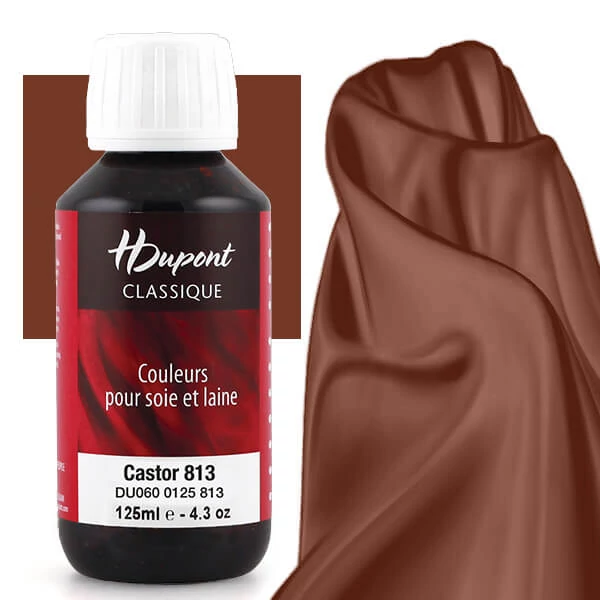 H Dupont Classique vopsea de mătase, fixare cu abur 125 ml - 813 maro castor, castor