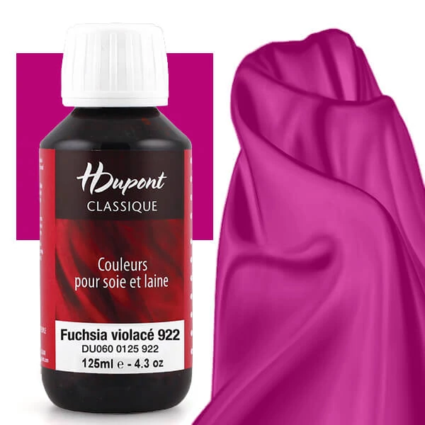H Dupont Classique vopsea de mătase, fixare cu abur   125 ml - 922 violet fuchsia,  fuchsia violace