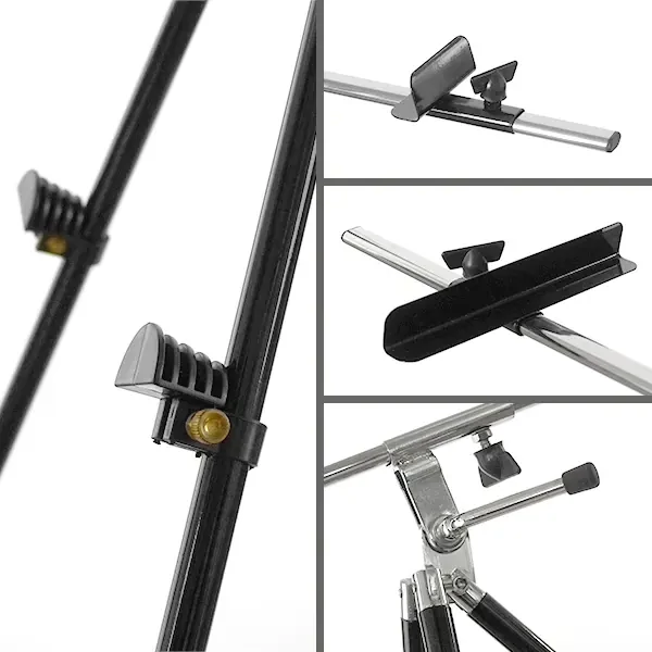 Șevalet de teren, din metal, telescopic, rabatabil