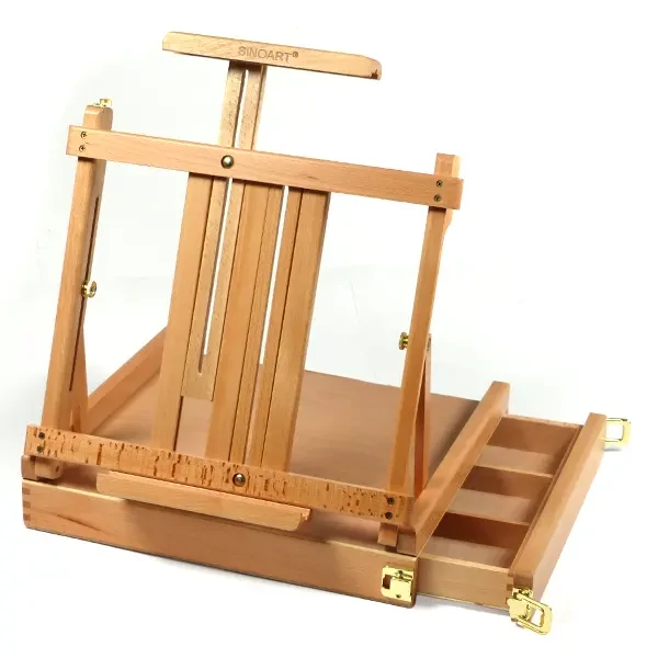 Șevalet de masă cu cutie pentru pictură (pentru pânze de max. 85 cm)