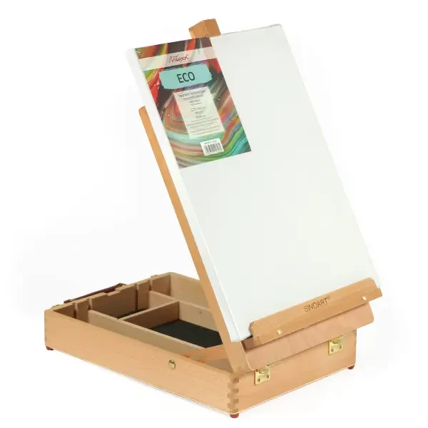 Șevalet de masă cu cutie pentru pictură (pentru pânze de max. 60 cm)