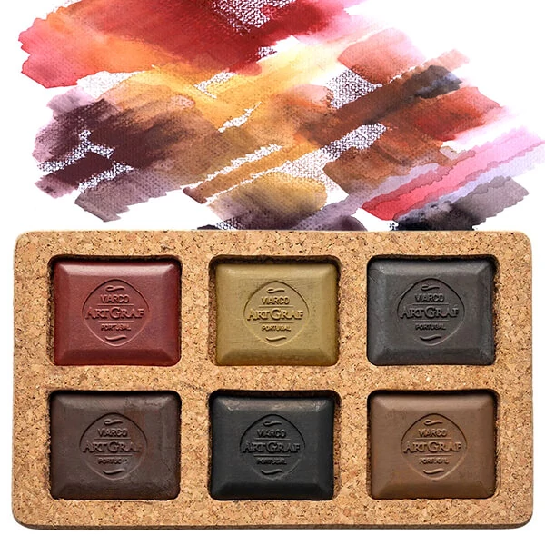 Set crete acuarelă Viarco ArtGraf Tailor Shape - Earth colors