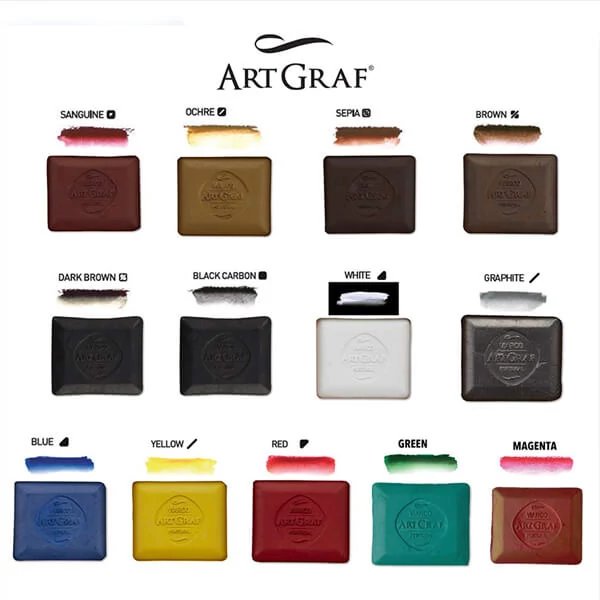 Cretă acuarelă Viarco ArtGraf Tailor Shape  - brown