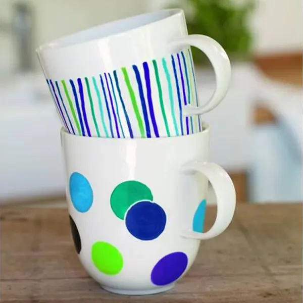 Set markere tip pensulă pentru porțelan - Cool Color