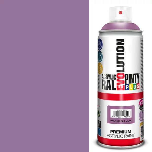 Vopsea spray acrilica, EVOLUTION lucioasa, 400 ml - RAL4001 red lilac