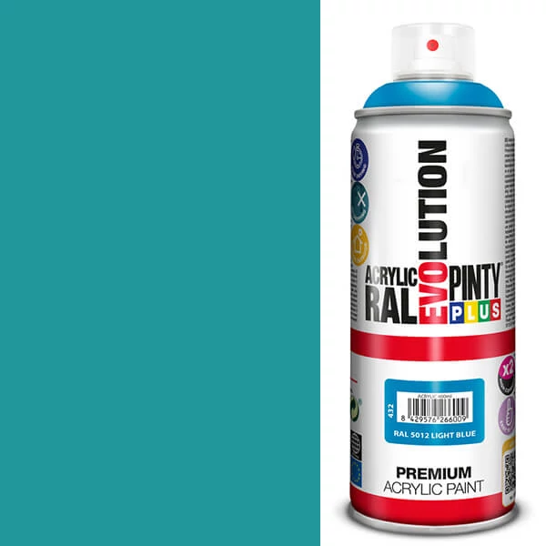 Vopsea spray acrilica, EVOLUTION lucioasa, 400 ml - RAL5012 light blue
