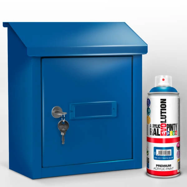 Vopsea spray acrilica, EVOLUTION lucioasa, 400 ml - RAL5017 traffic blue