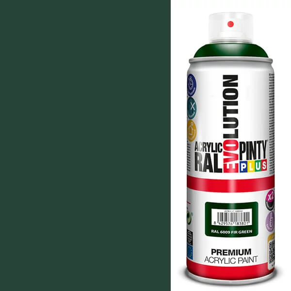 Vopsea spray acrilica, EVOLUTION lucioasa, 400 ml - RAL6009 fir green