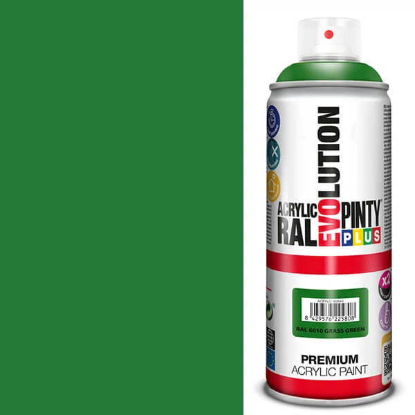 Vopsea spray acrilica, EVOLUTION lucioasa, 400 ml - RAL6010 grass green