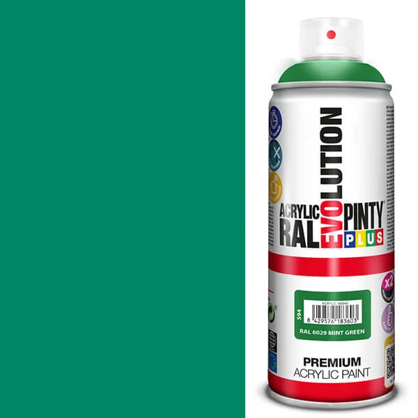 Vopsea spray acrilica, EVOLUTION lucioasa, 400 ml - RAL6029 mint green