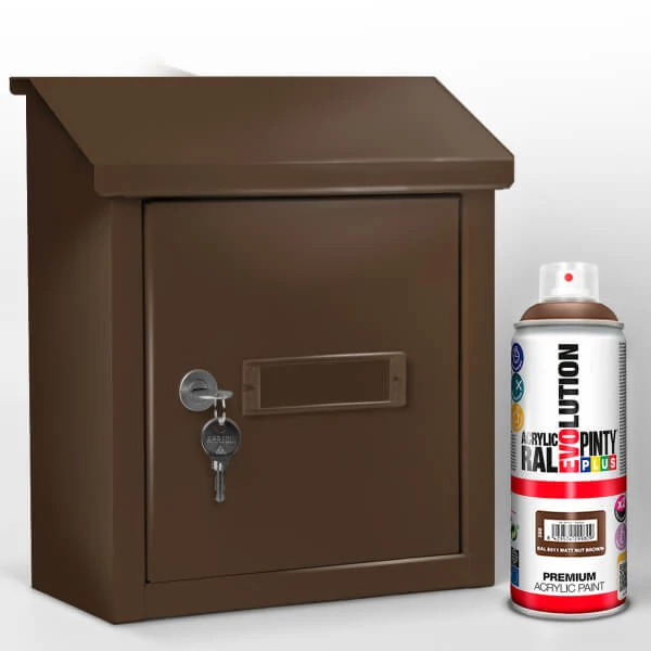 Spray vopsea acrilică, EVOLUTION mat, 400 ml - RAL8011 nut brown