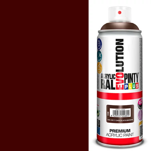 Vopsea spray acrilica, EVOLUTION lucioasa, 400 ml - RAL8017 chocolate brown