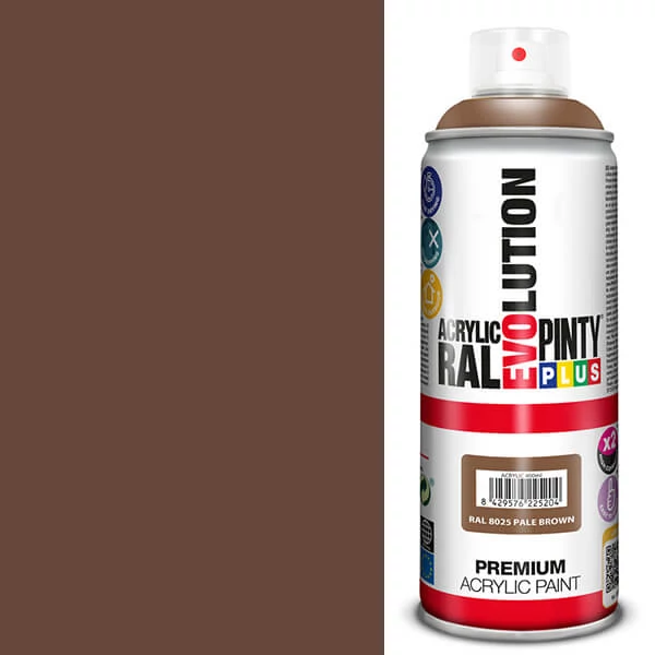 Vopsea spray acrilica, EVOLUTION lucioasa, 400 ml - RAL8025 pale brown