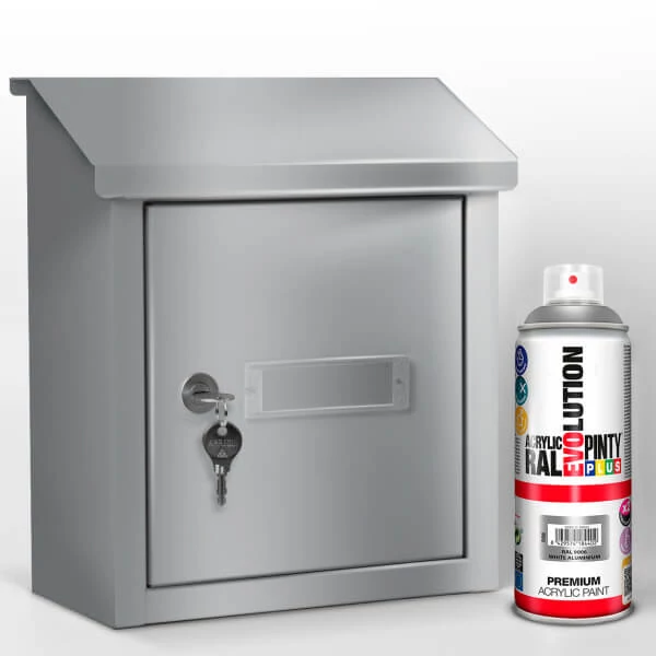 Vopsea spray acrilica, EVOLUTION lucioasa, 400 ml - RAL9006 white aluminium