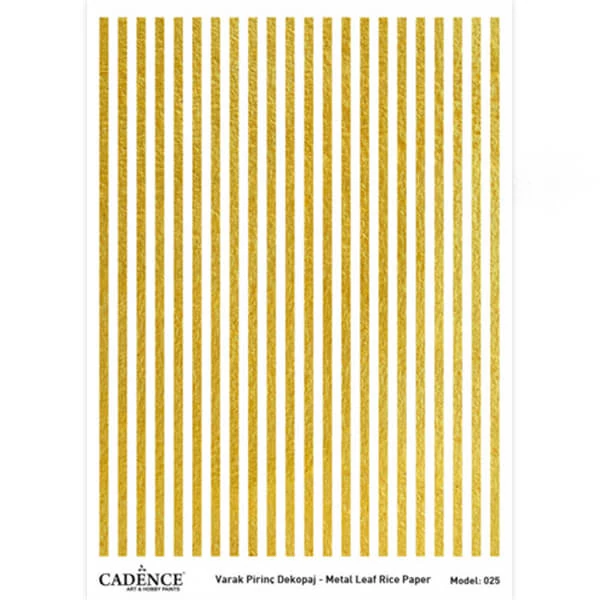 Hârtie de orez, Cadence, folie aurie, A3 - dungi