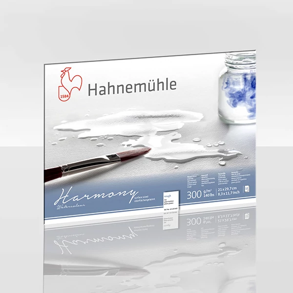 Hahnemühle bloc acuarelă, Harmony, 300 g - 12 coli, A4, rugoasă