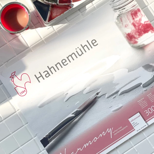 Bloc de acuarelă Hahnemühle, Harmony, 300 g - 12 coli, A3, semi rugoasă