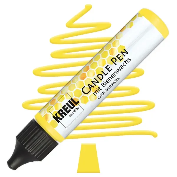 Creion pentru pictat cu lumânare Kreul, 29 ml - galben