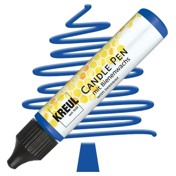 Creion pentru pictat cu lumânare Kreul, 29 ml - albastru