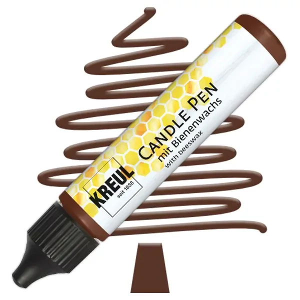 Creion pentru pictat cu lumânare Kreul, 29 ml - maro