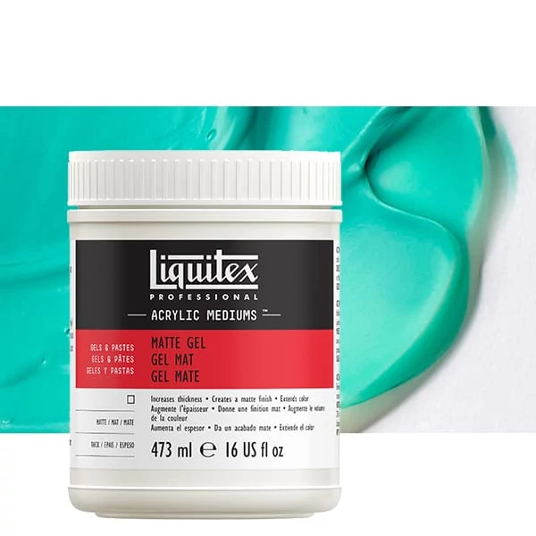 Medium de îngroșare Liquitex Matte Gel, 473 ml - mat