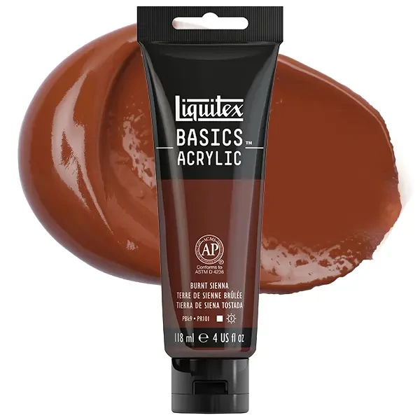 Liquitex Basics vopsea acrilică, 118 ml - 127, burnt sienna