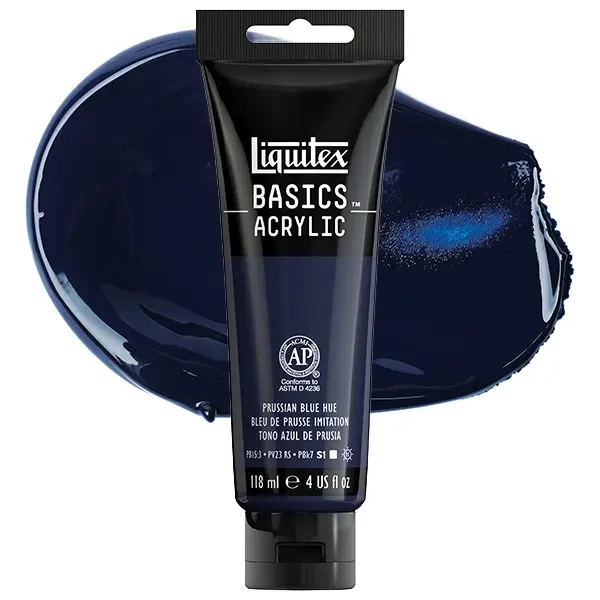 Liquitex Basics vopsea acrilică, 118 ml - 320, prussian blue hue
