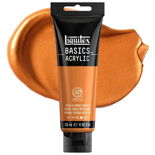 Liquitex Basics vopsea acrilică, 118 ml - 344, metallic burnt orange