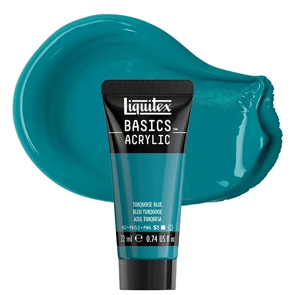 Vopsea acrilică Liquitex Basics, 22 ml - 046, turquoise blue